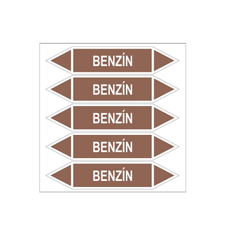 Značení potrubí, benzín